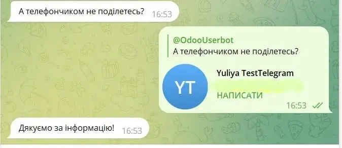 Вигляд в телеграм каналі